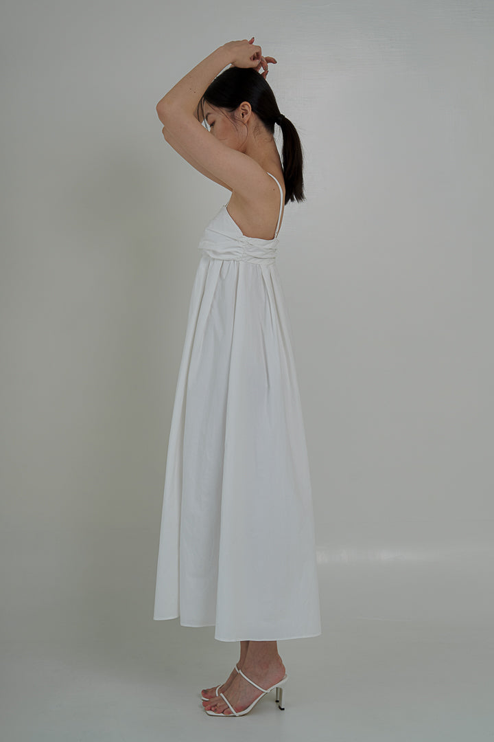 Cotton Split Maxi Dress - Black