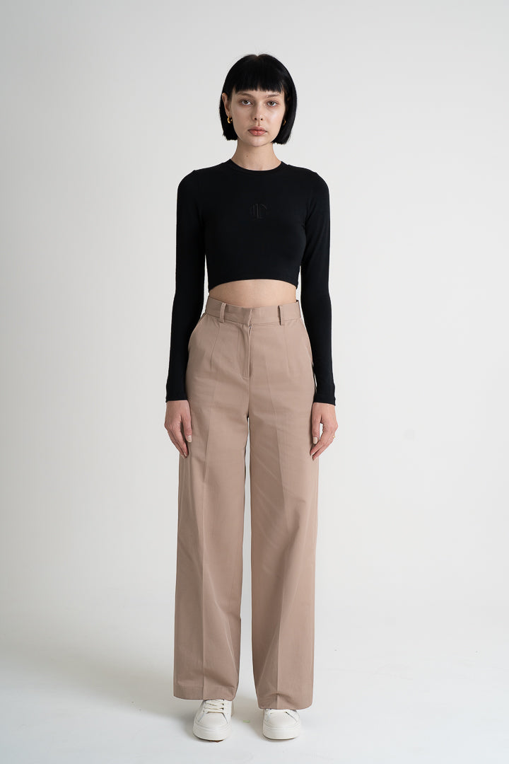 High Waist Wide Leg Trousers