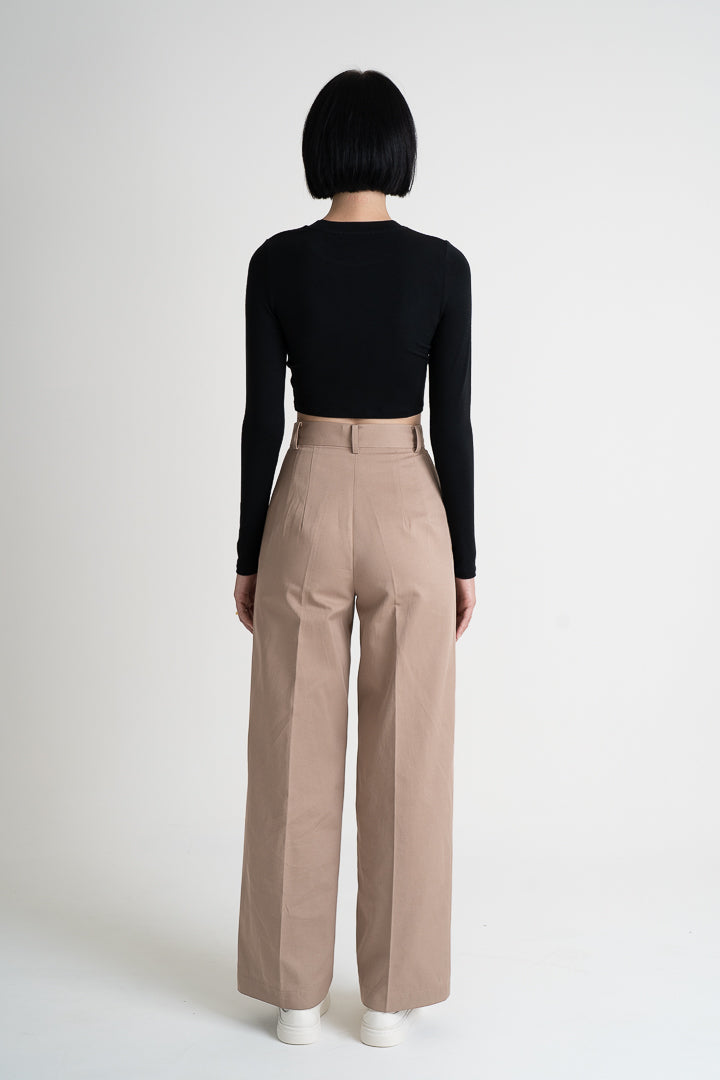 High Waist Wide Leg Trousers