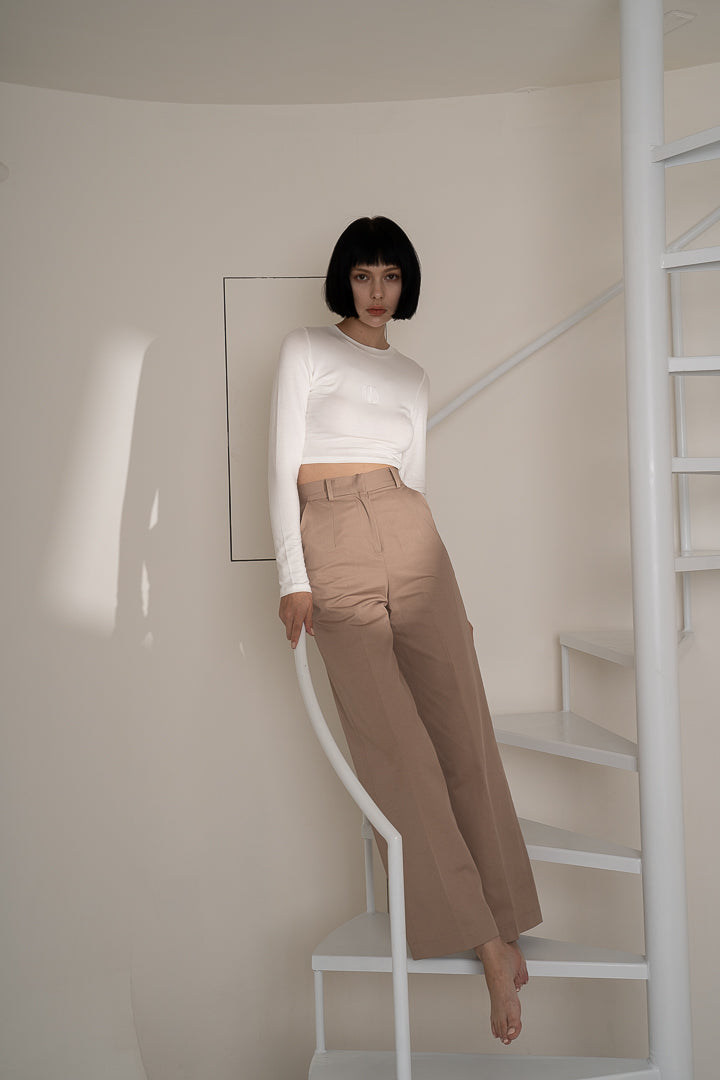 High Waist Wide Leg Trousers
