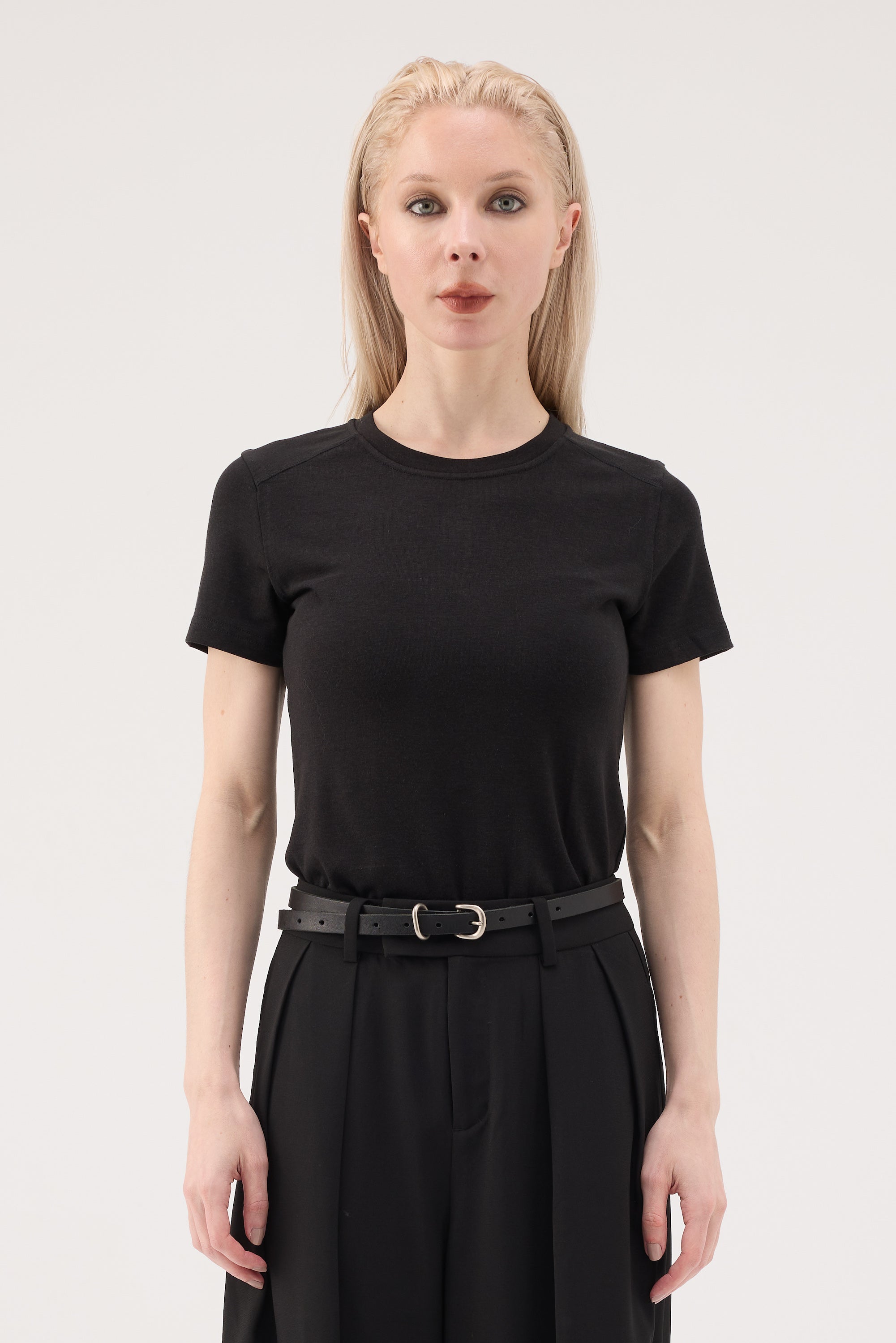 EcoSense Lyocell Merino Blend Tee - Black