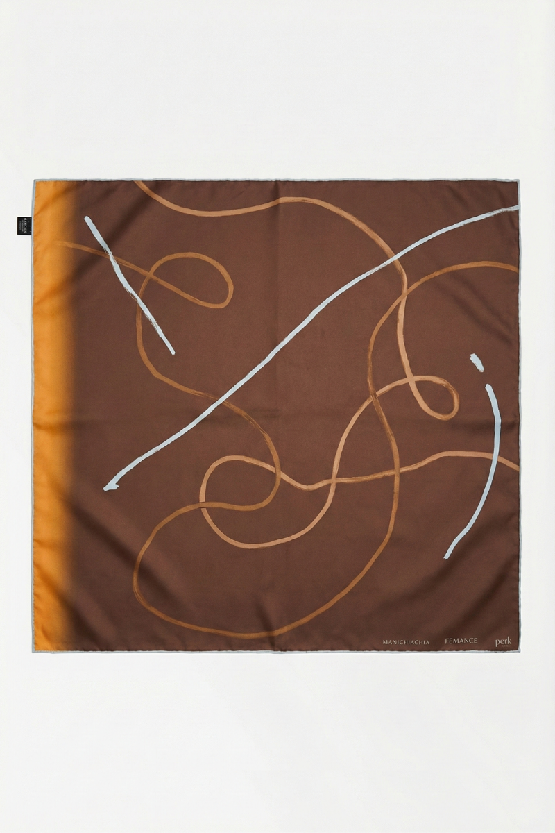 真絲斜紋絲巾 - Drawn —— Between the Lines