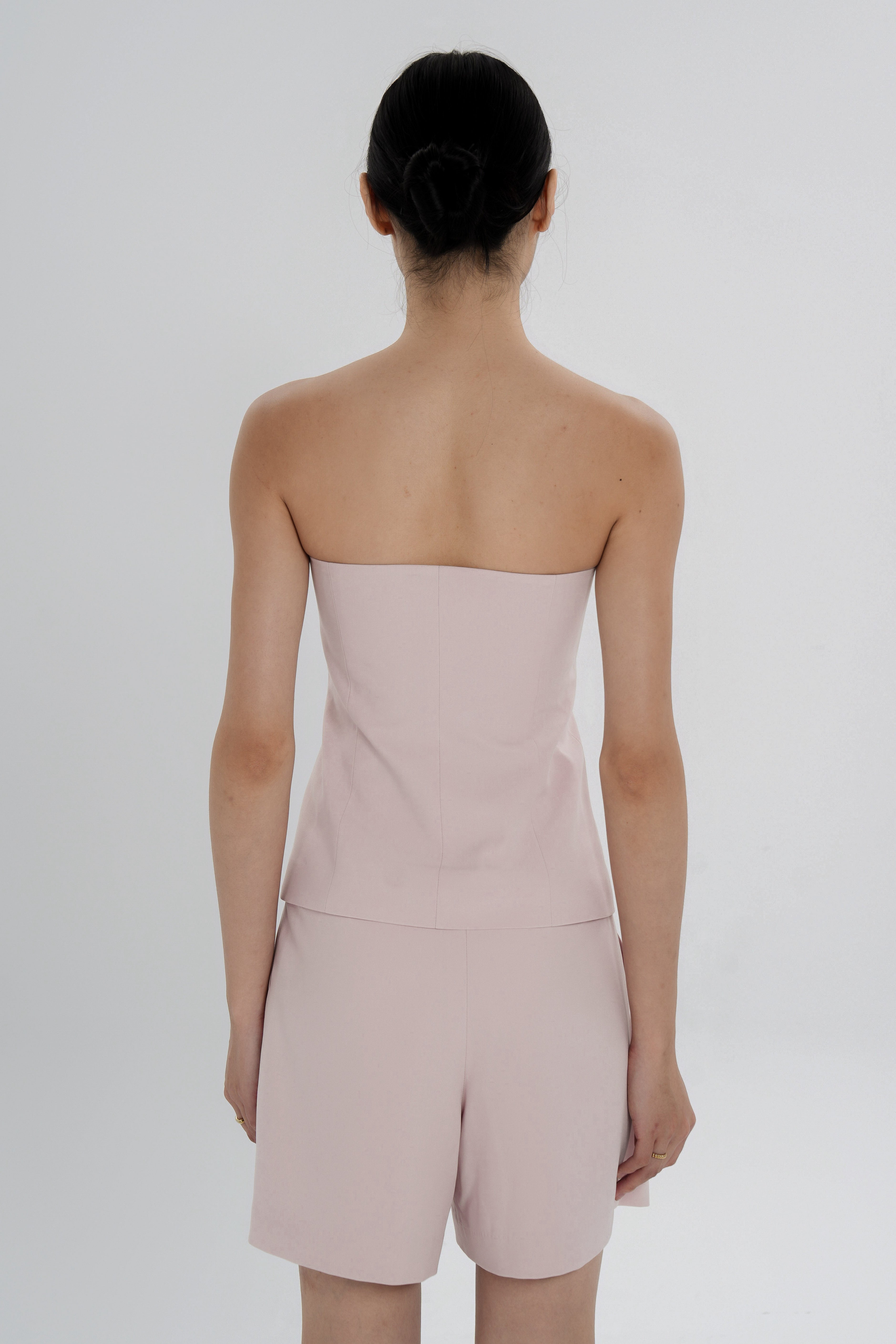 Pleated Bermuda Shorts - Pink