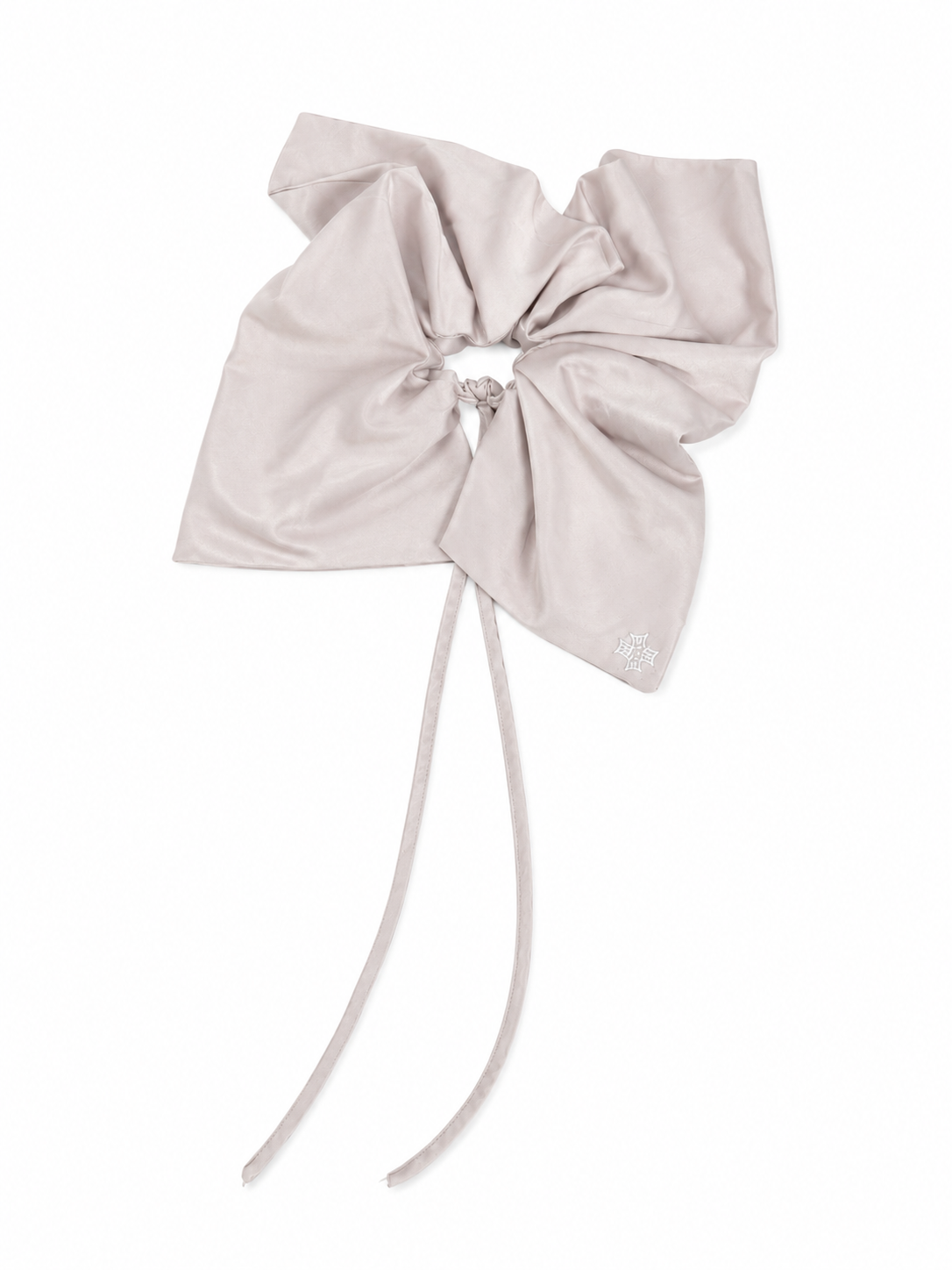 Satin Ribbon Scrunchie - Deep Brown