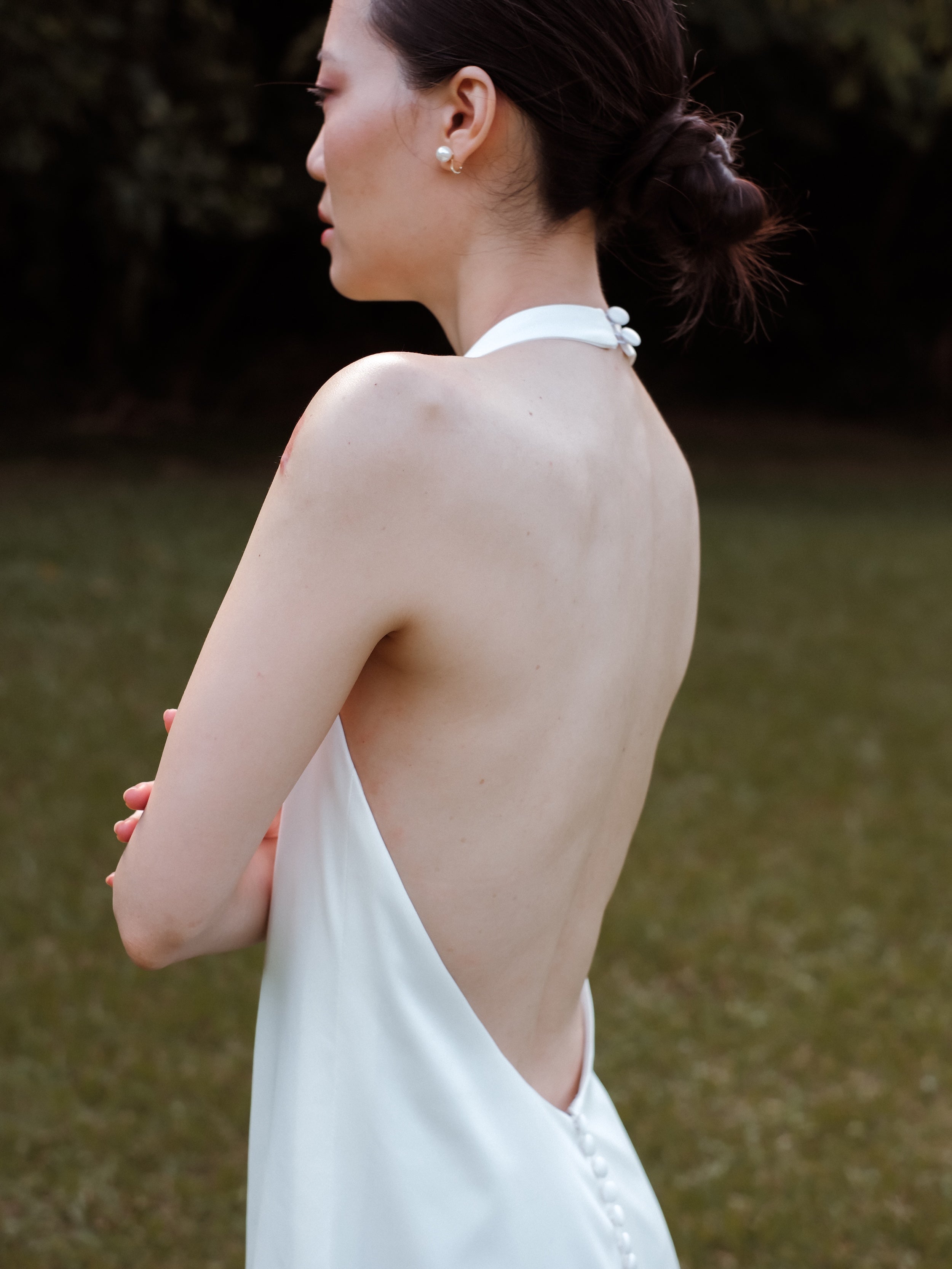 Vow Series - 露背削肩長禮服