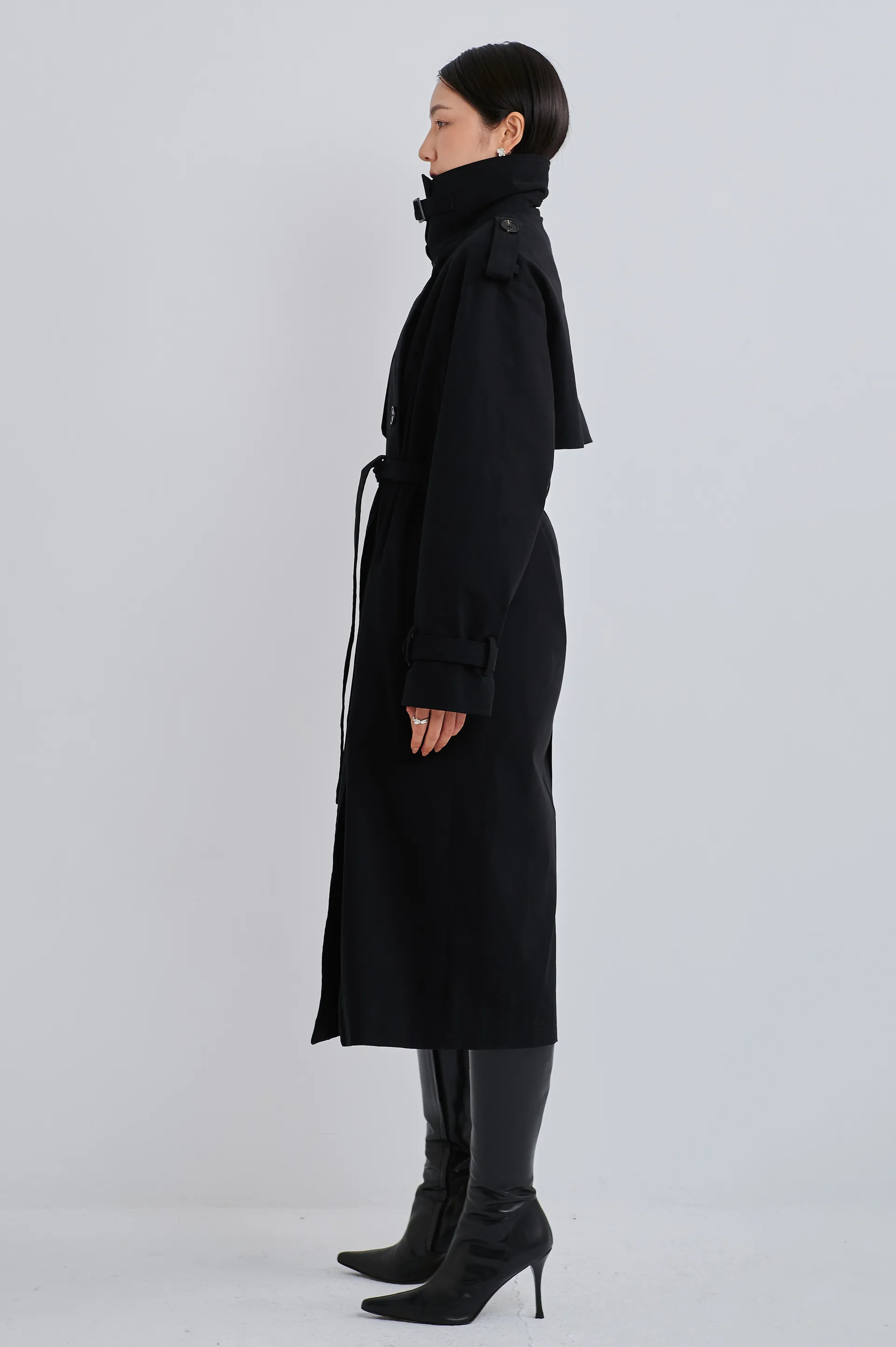 Gender Free Trench Coat - Black