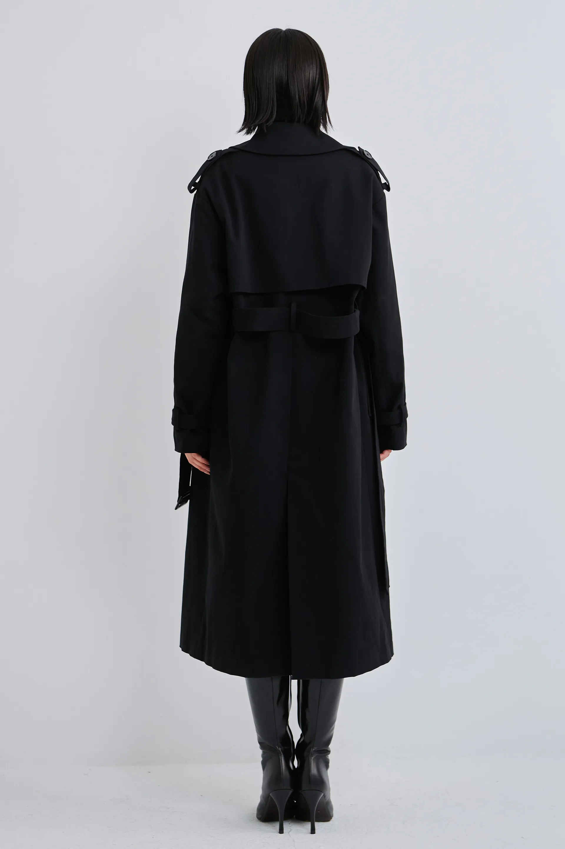 Gender Free Trench Coat - Black