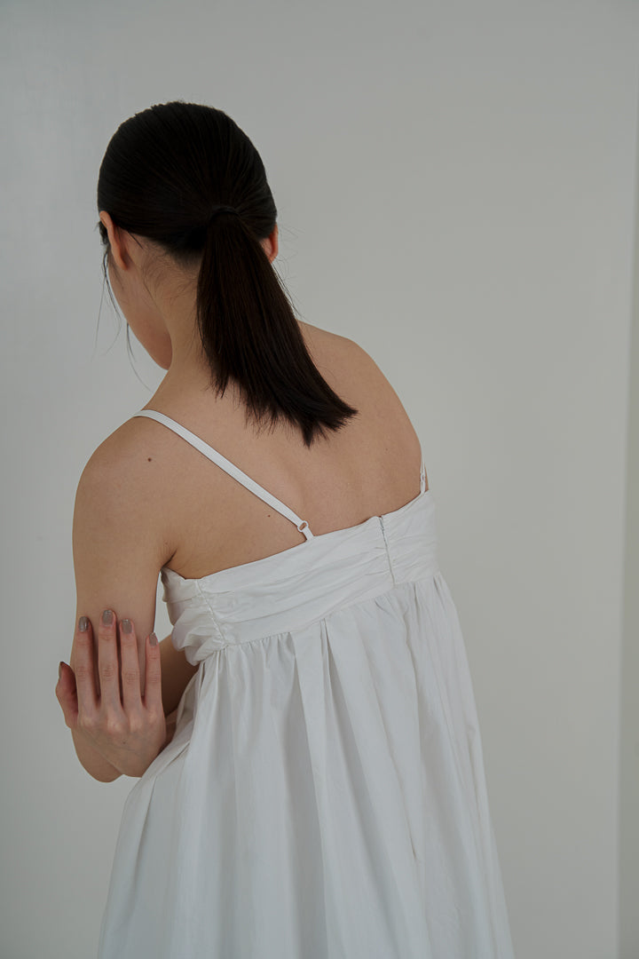 Cotton Split Maxi Dress - White