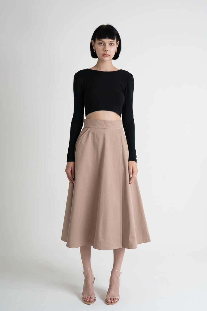 High Waist Pleated Skirt 