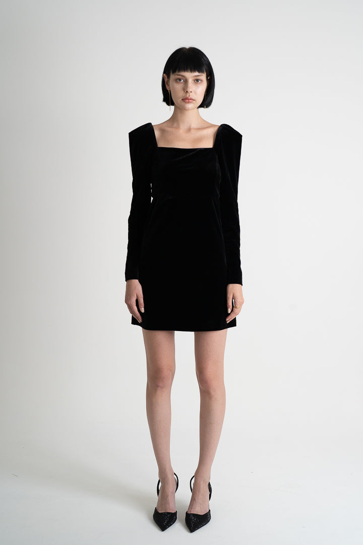 Square Neck Raglan Sleeve Dress