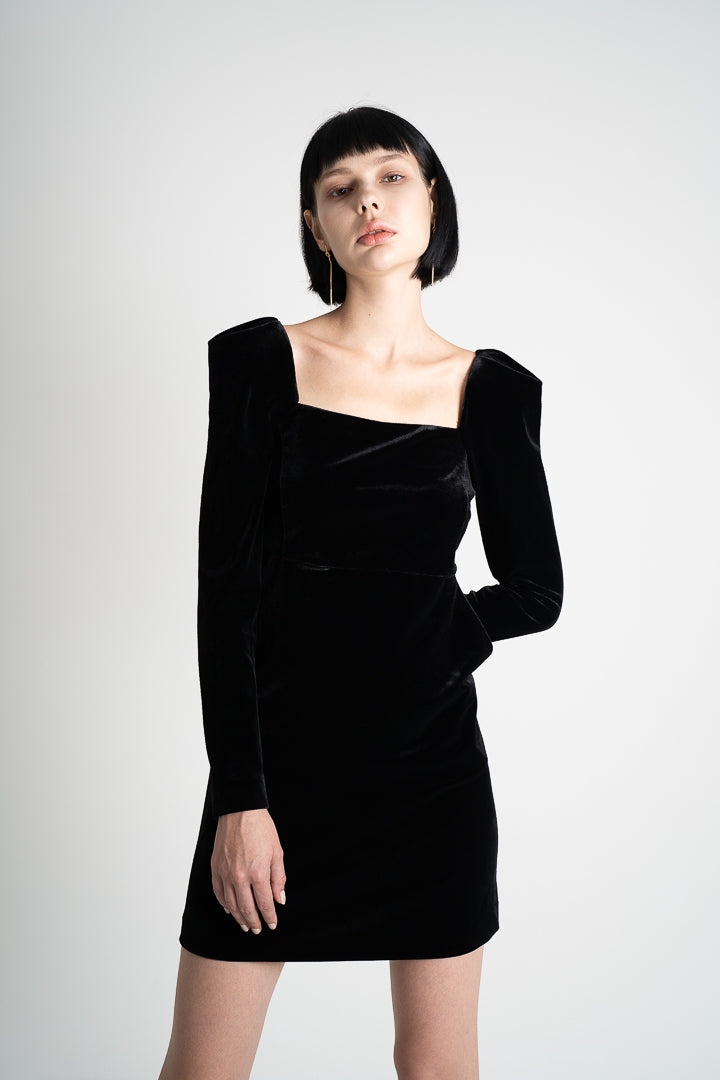 Square Neck Raglan Sleeve Dress