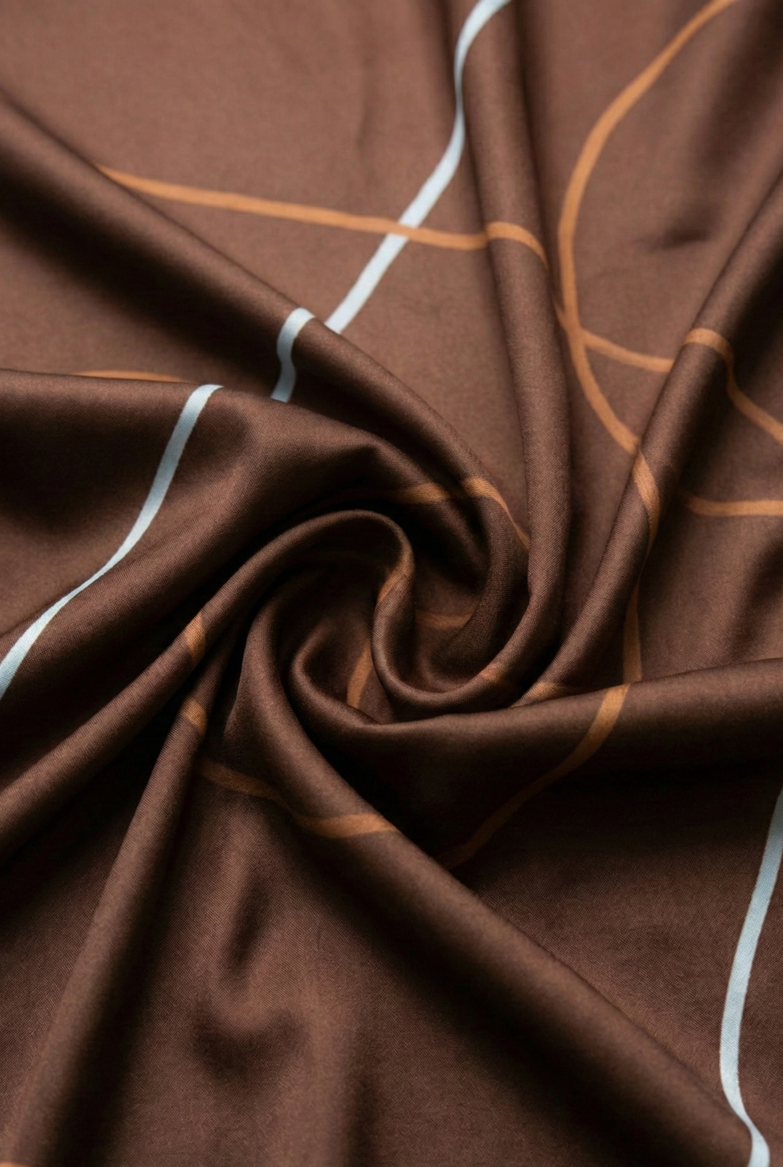 真絲斜紋絲巾 - Drawn —— Between the Lines