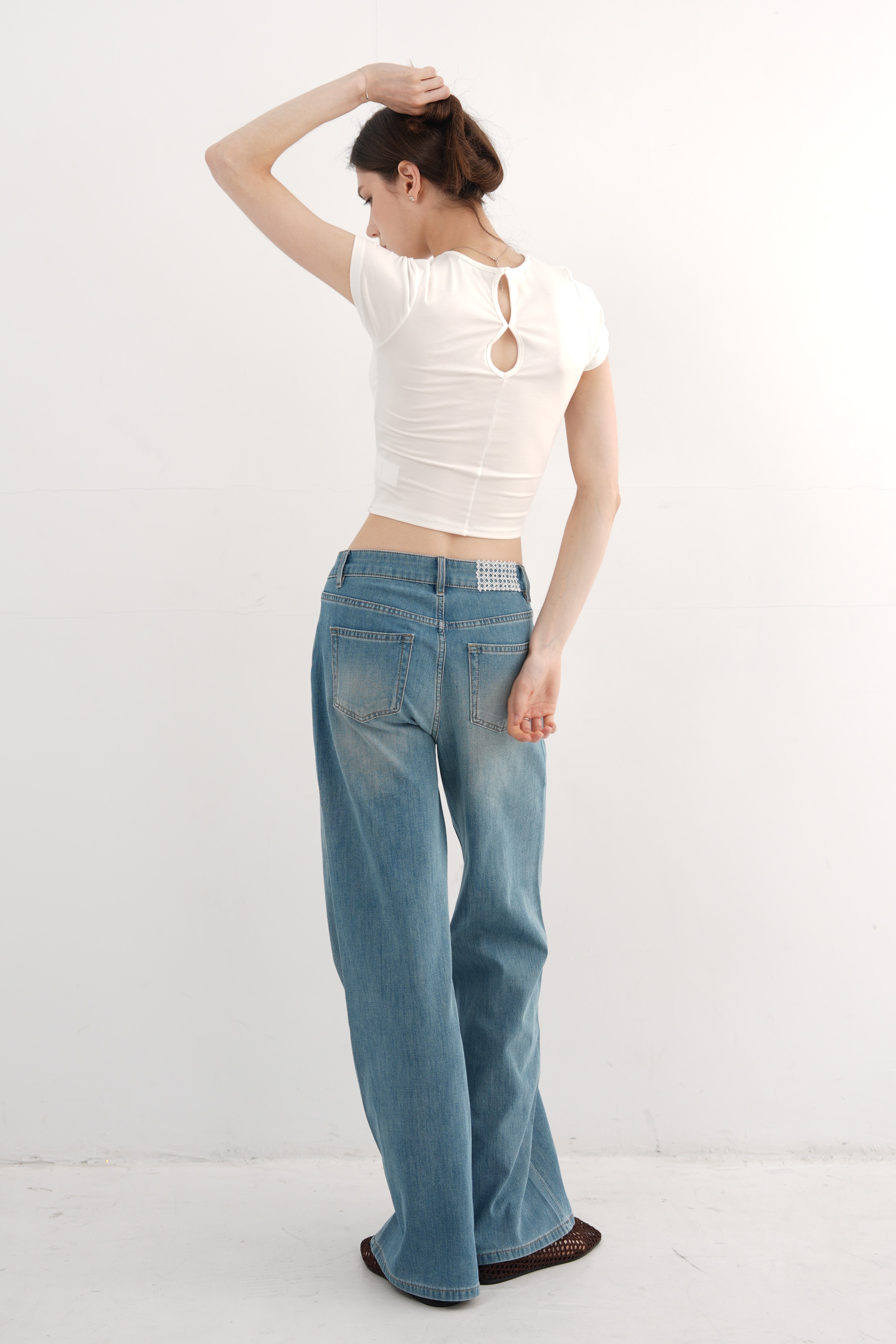 萊賽爾短袖雙圈 Bra Top - 深咖